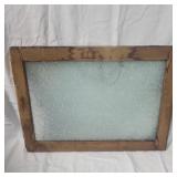 Pressed Glass Decorative Window Pane 23"Wx17"T