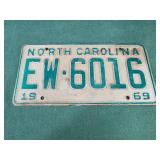 NC 1969 LICENSE TAG