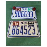 2 NC motorcycle plates