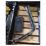 Rubber and chrome commercial gas tank straps. Set