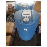 15 gal plastic drums. 2 new