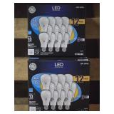 2 boxes - 12pk LED light bulbs- 60w/10w - Soft