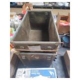 Fiber panel and metal totes with handles 17 x 16