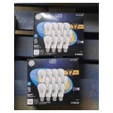2 boxes - 12pk LED light bulbs- 60w/10w - Soft