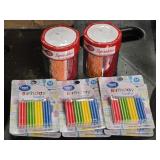 6- Birthday Candle Packs & 2- Sprinkle Cans