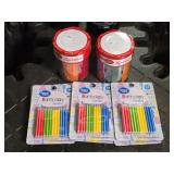 6-Birthday Candles & 2-Sprinkle Cans