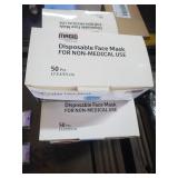 10 unopened packs of disposable-face masks