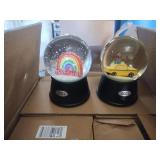 Water music box globes. 7 in total. New