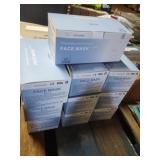 10 boxes of disposable medical face masks. New