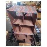 2 collapsible divided cloth storage boxes 13.5 x