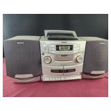 Sony CFD-ZW755 - Boombox - Black, Silver, radio