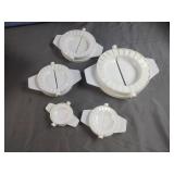 Set of 5 dough presses