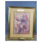 Lilia Gardos? framed floral print 17.5 x 21.5