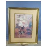Lila Gardos? framed floral print 17.5 x 21.5