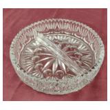 Vintage Princess House crystal divided dish