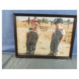 "You Been Farming Long?" framed photo