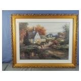 Thomas Kinkade Print Blossom Hill Church Framed