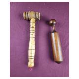 Vintage Wooden Pestle Masher Reamer,