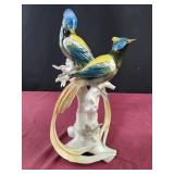 Karl Ens Pair Porcelain Birds of Paradise, Hand