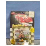 Nascar stockcar with collectors card and display