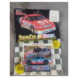 Nascar stockcar with collectors card and display