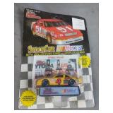 Nascar stockcar with collectors card and display