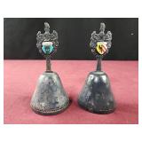 Vintage souvenir bells Nurnburg and Baumholder
