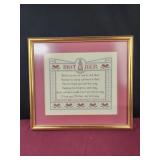 17.5x15.5 needlepoint Mother wall art