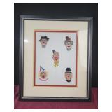 13x16 clown needlepoint wall decor
