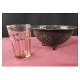 Bormioli Rocco Rock pink glassware, enamel