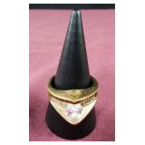 18k GF womens size 7 cz ring