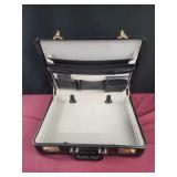 Black leather briefcase