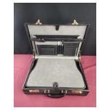 Black leather briefcase