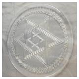 Pilgrim Glass 13" Party Platter - Star of David