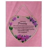 Friendship glass hanging decor