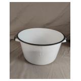 White enamel pot