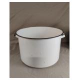 White enamel pot