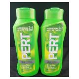 Two 24.5 fl oz Pert 2 in 1 classic clean shampoo