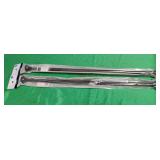Mainstays bronze color tension rods. 30"-52". Set