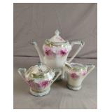 Lefton China Tea Set includes tea pot w-lid,