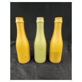 7.5" colored glass bottle vases