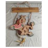 Welcome To Our Spread wood horse sign 16" long