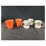 Casual settings fruit design mugs, orange mugs