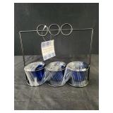 Votive candle holders and metal rack 8x7