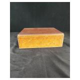 10x3x8 wooden box vintage flower design jewelry