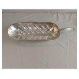 Silver plated leaf serving tray