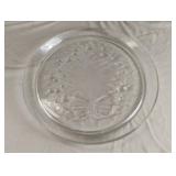 Indiana Glass Wreath Platter 13 Satin Frost