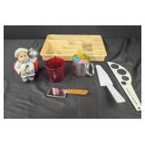 Fish shaped reusable ice cubes, cutlery