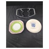 Sovereign china pink and green 7" plate. Dish