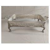 Silver plated serving tray stand